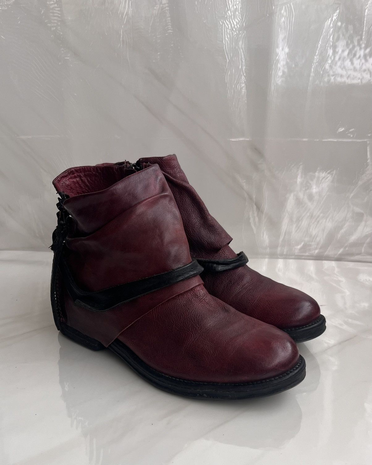 A.S.98 As 98 Airstep Zipper Boho Biker Red distressed boot Size US 8 / IT 38 - 1 Thumbnail