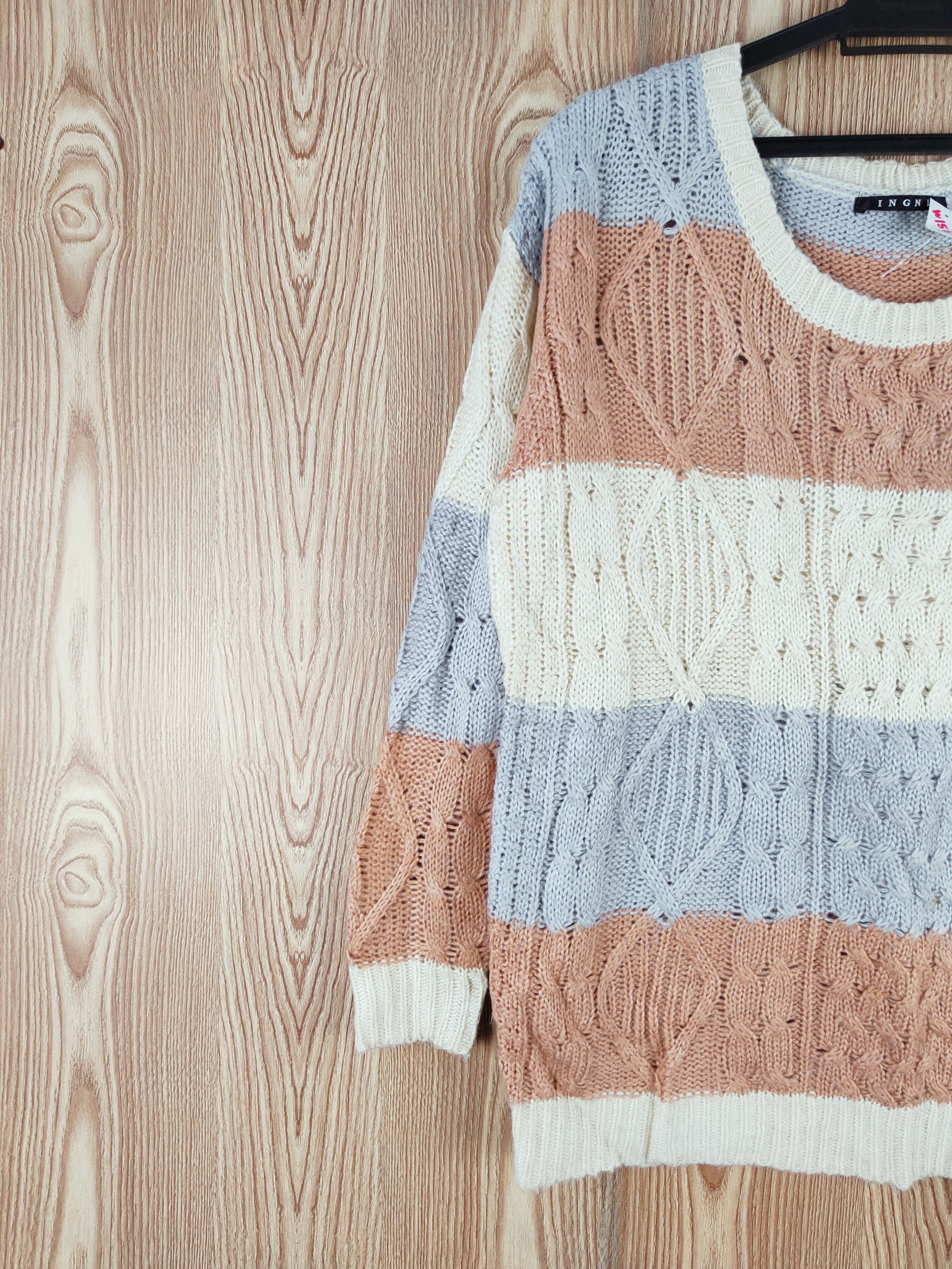 Homespun Knitwear Ingni Cream Knitwear Sweatshirts #W156 Size US M / EU 48-50 / 2 - 3 Thumbnail