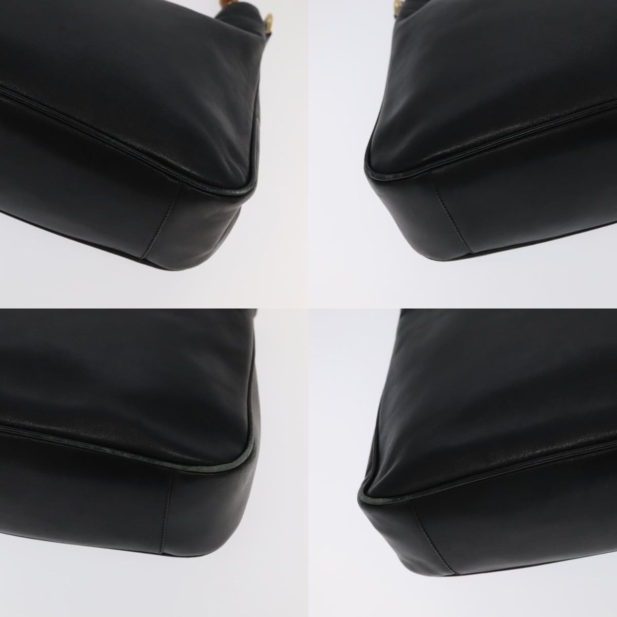 Gucci GUCCI Bamboo Handbag Leather Black Gold 001 3754 001 3754 Size ONE SIZE - 10 Thumbnail
