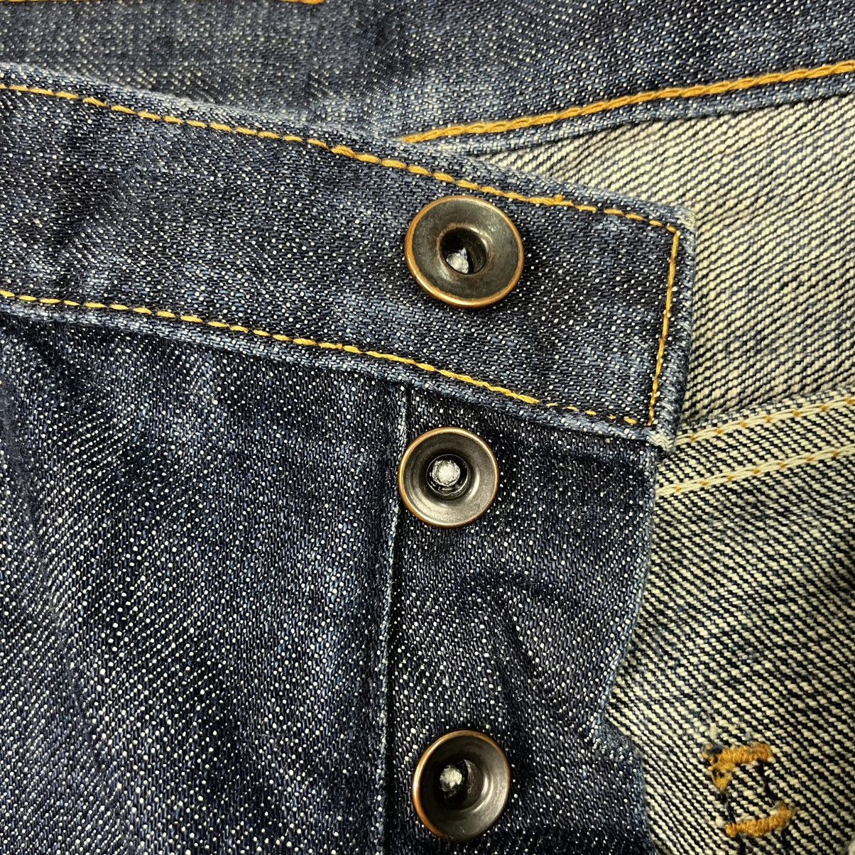20471120 Vintage Stiff Denim Jeans Size 34" / US 12 / IT 48 - 16 Thumbnail