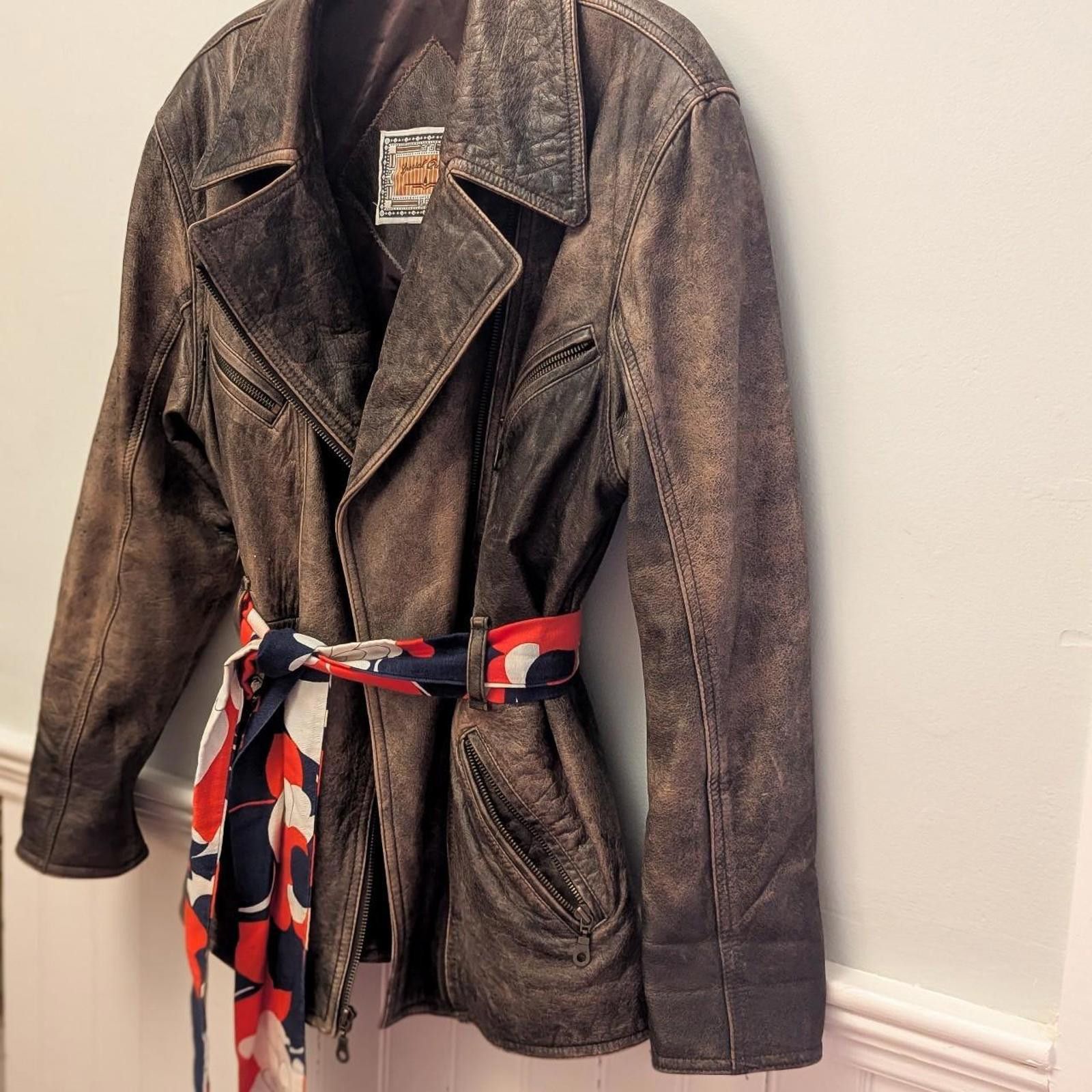 C&A Vintage C&A custom cow hide leather coat. Size L / US 10 / IT 46 - 2 Thumbnail