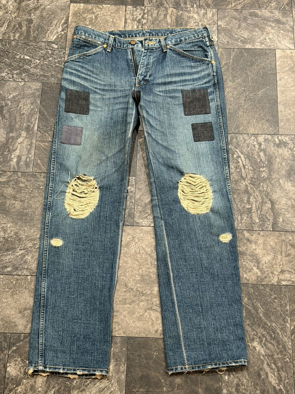 Number (N)ine OG Number (N)ine SS03 AW03 Kurt Cobain Patchwork Denim Size US 34 / EU 50 - 1 Thumbnail