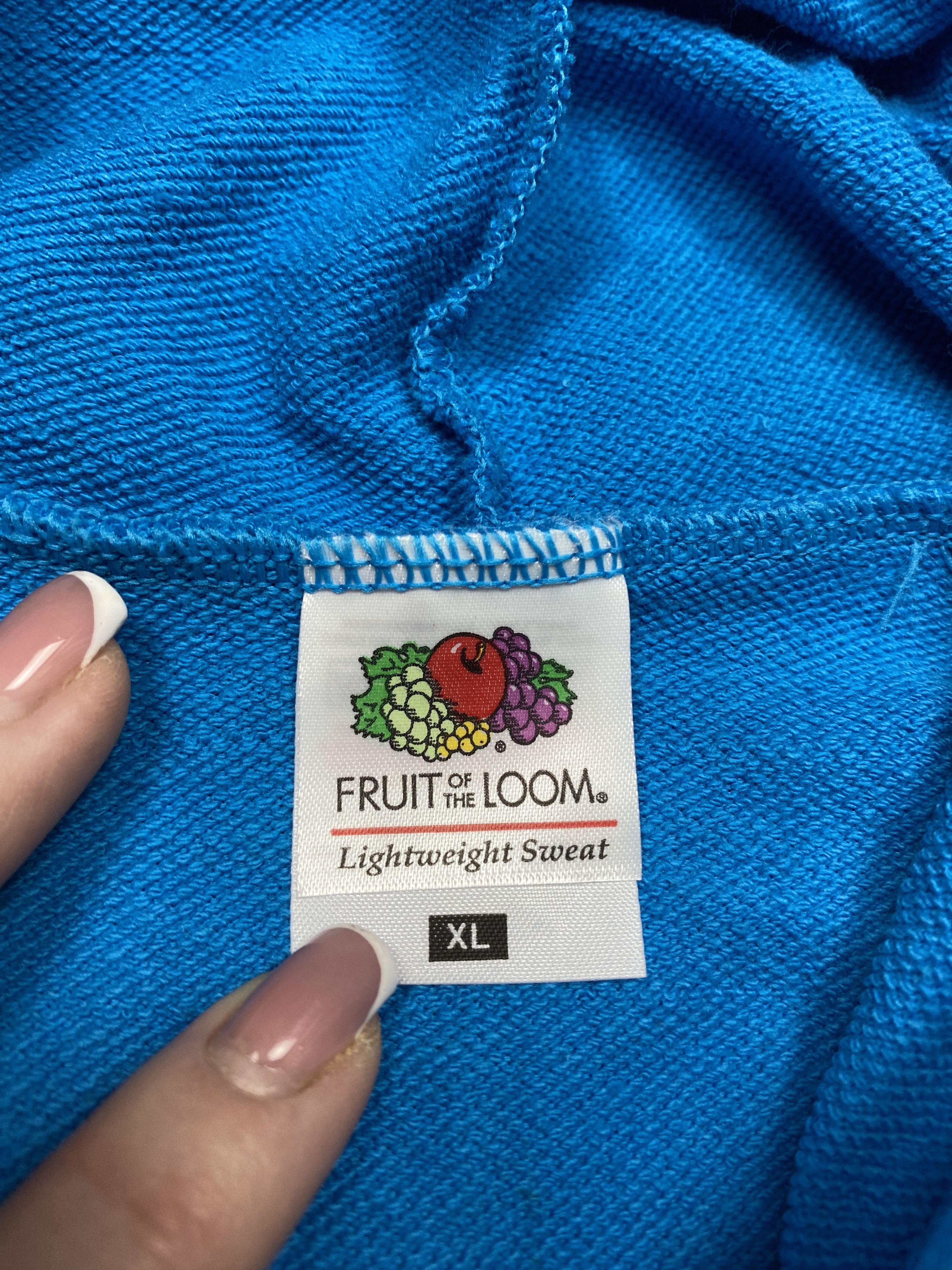 Fruit Of The Loom × Vintage Fruit Of The Loom Vintage Mens Blank Hoodie Size US XL / EU 56 / 4 - 5 Thumbnail