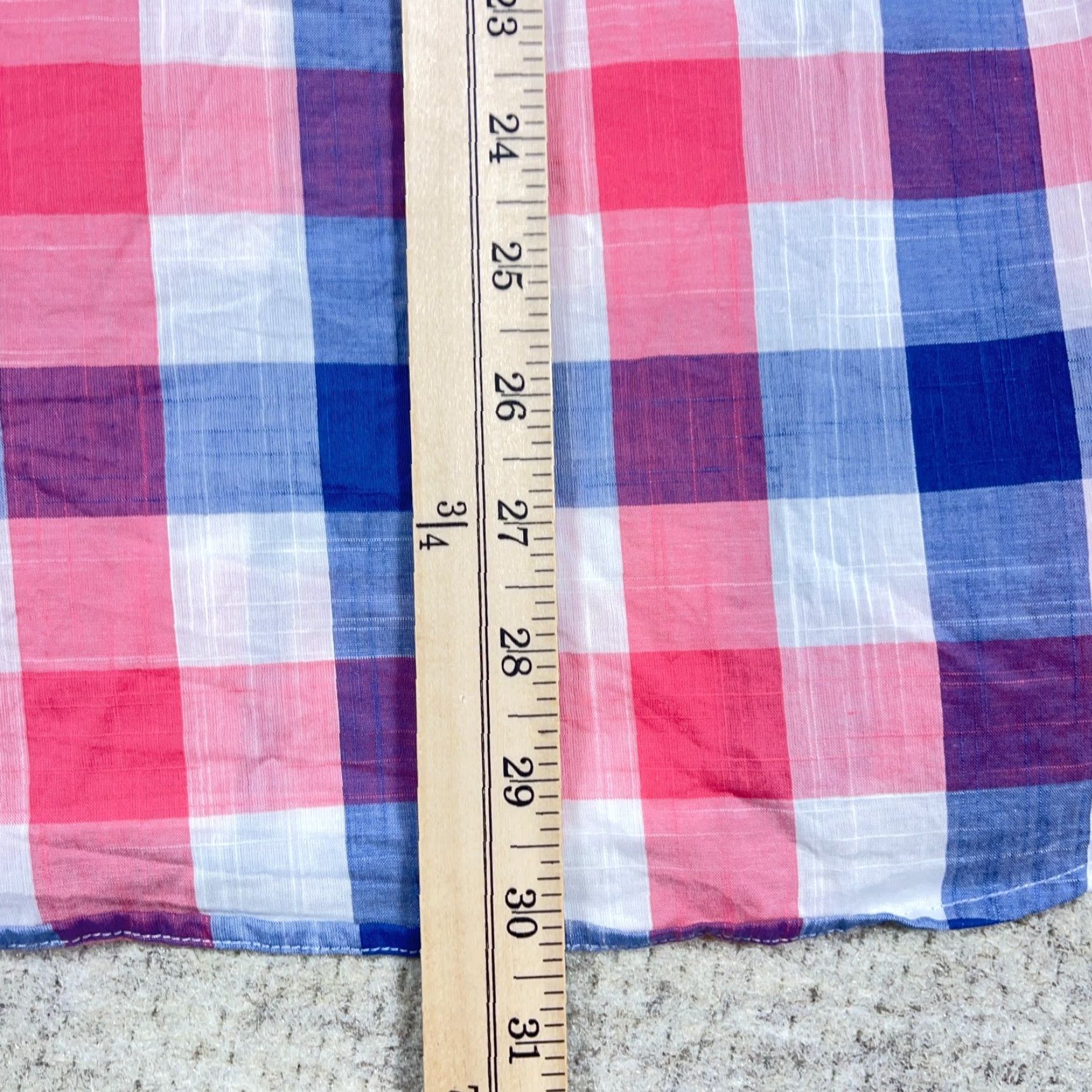 Vineyard Vines Vineyard Vines Shirt Men M Pink Blue Slim Fit Button-Up Plaid Check Poplin Size US M / EU 48-50 / 2 - 7 Thumbnail