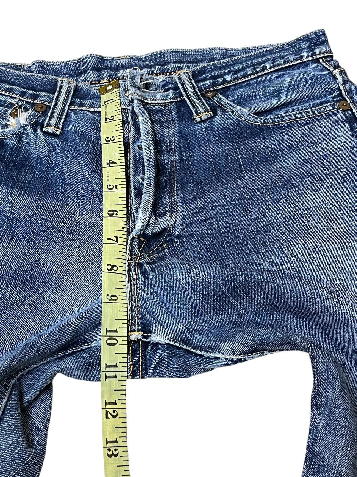 The Flat Head Sick🔥Japanese denim THE FLAT HEAD distressed selvedge jeans Size US 30 / EU 46 - 22 Thumbnail