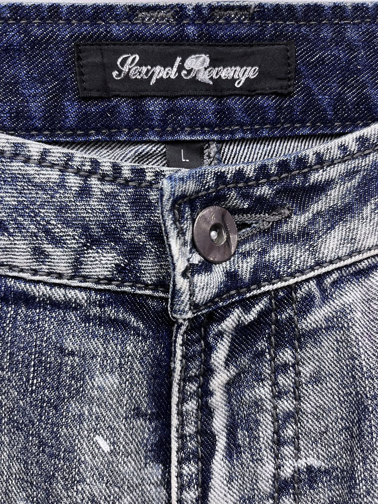 Revenge × Seditionaries 🤘🏼💥SEXPOT REVENGE Punk Metal Bleach Wash Demon Slim Denim Size US 31 - 16 Thumbnail