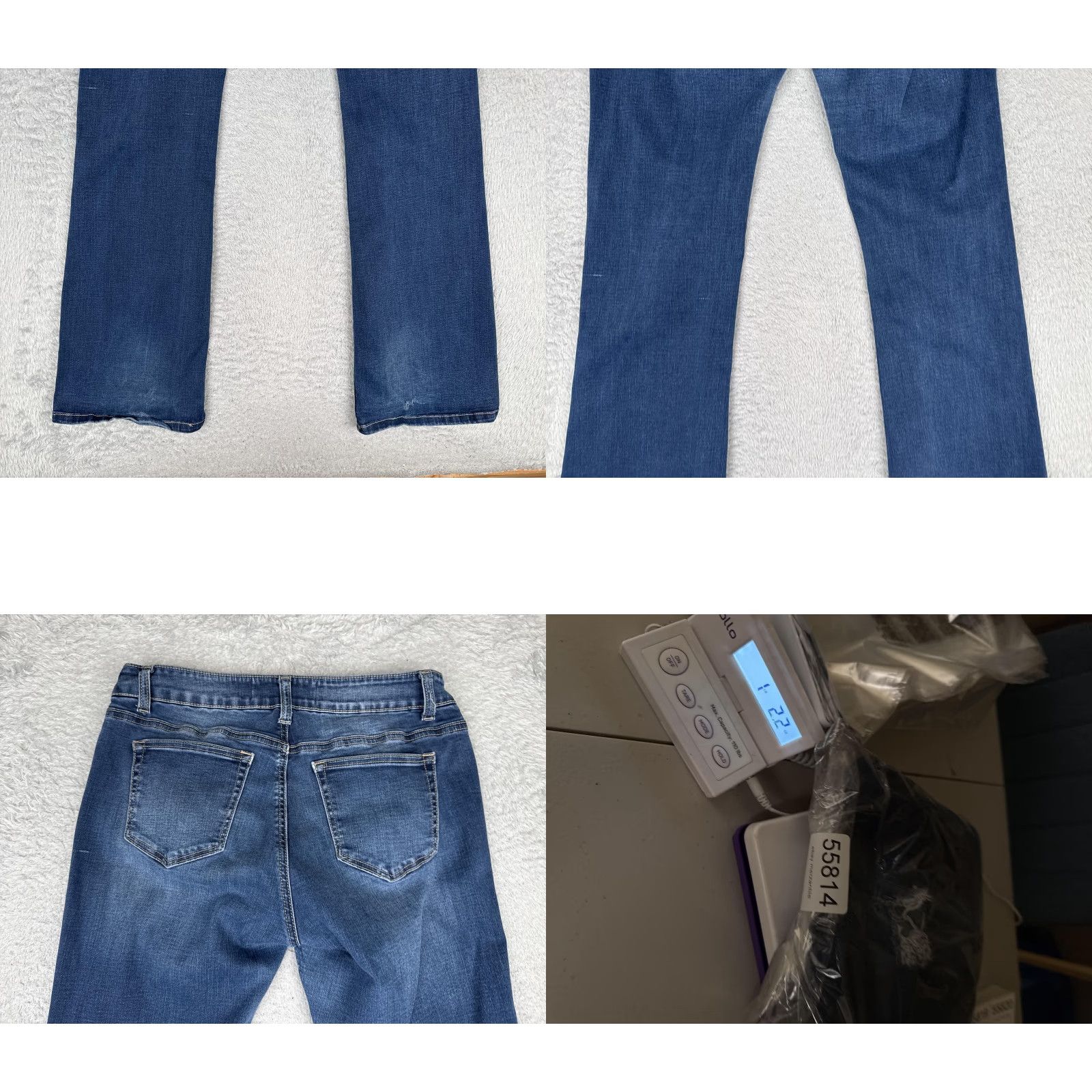 Vintage EN JEAN Jeans Bootcut Juniors 13 Blue Mid Wash Distressed 29x32 Regular Pocket Denim, 5-Pocket, Mid Rise, Stretch, Solid Size 34" / US 12 / IT 48 - 10 Thumbnail
