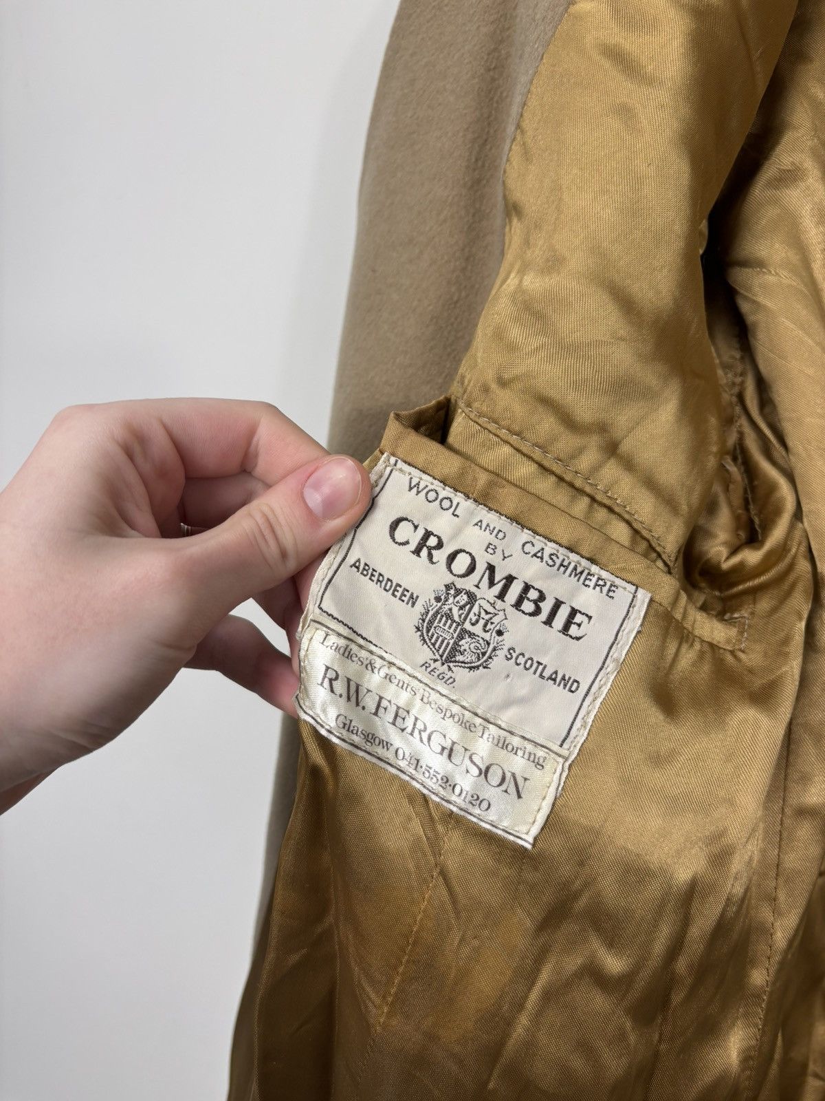 Crombie Vintage Crombie Scotland Men’s Bespoke Wool Cashmere Coat Size US M / EU 48-50 / 2 - 15 Thumbnail