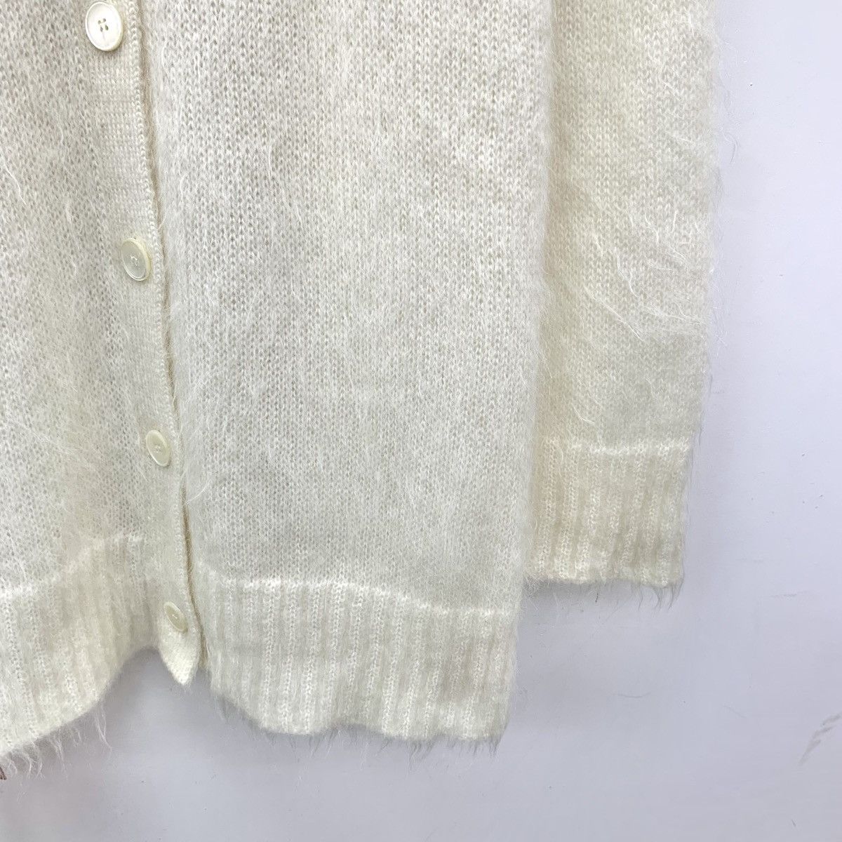 Miu Miu Miu Miu Lace Trim Mohair Long Sleeve Knit Cardigan K26WX Size S / US 4 / IT 40 - 4 Thumbnail