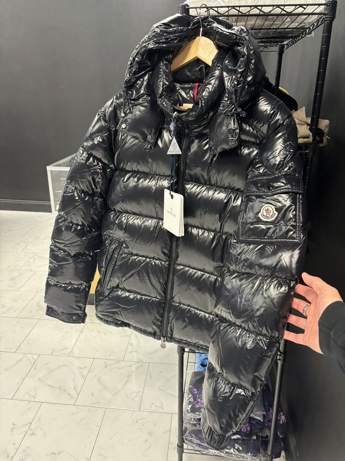 Moncler Moncler Maya Giubbotto black jacket size 5 Size US XL / EU 56 / 4 - 1 Thumbnail