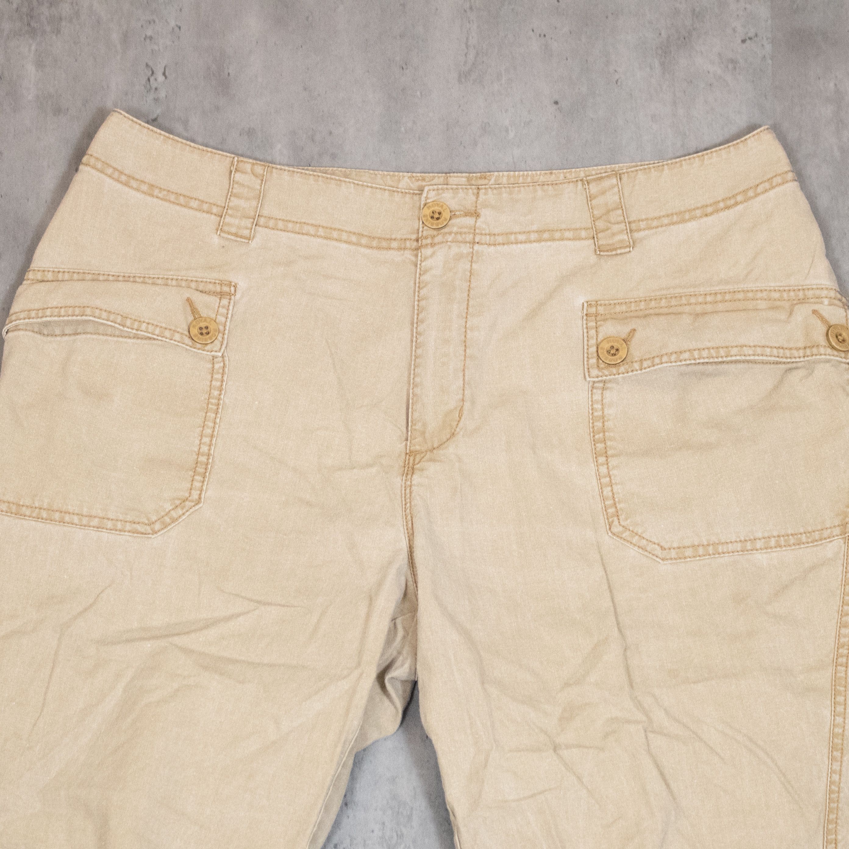 Royal Robbins Y2K 2000s Royal Robbins Front Pocket Baggy Tan Shorts Size US 35 - 8 Thumbnail