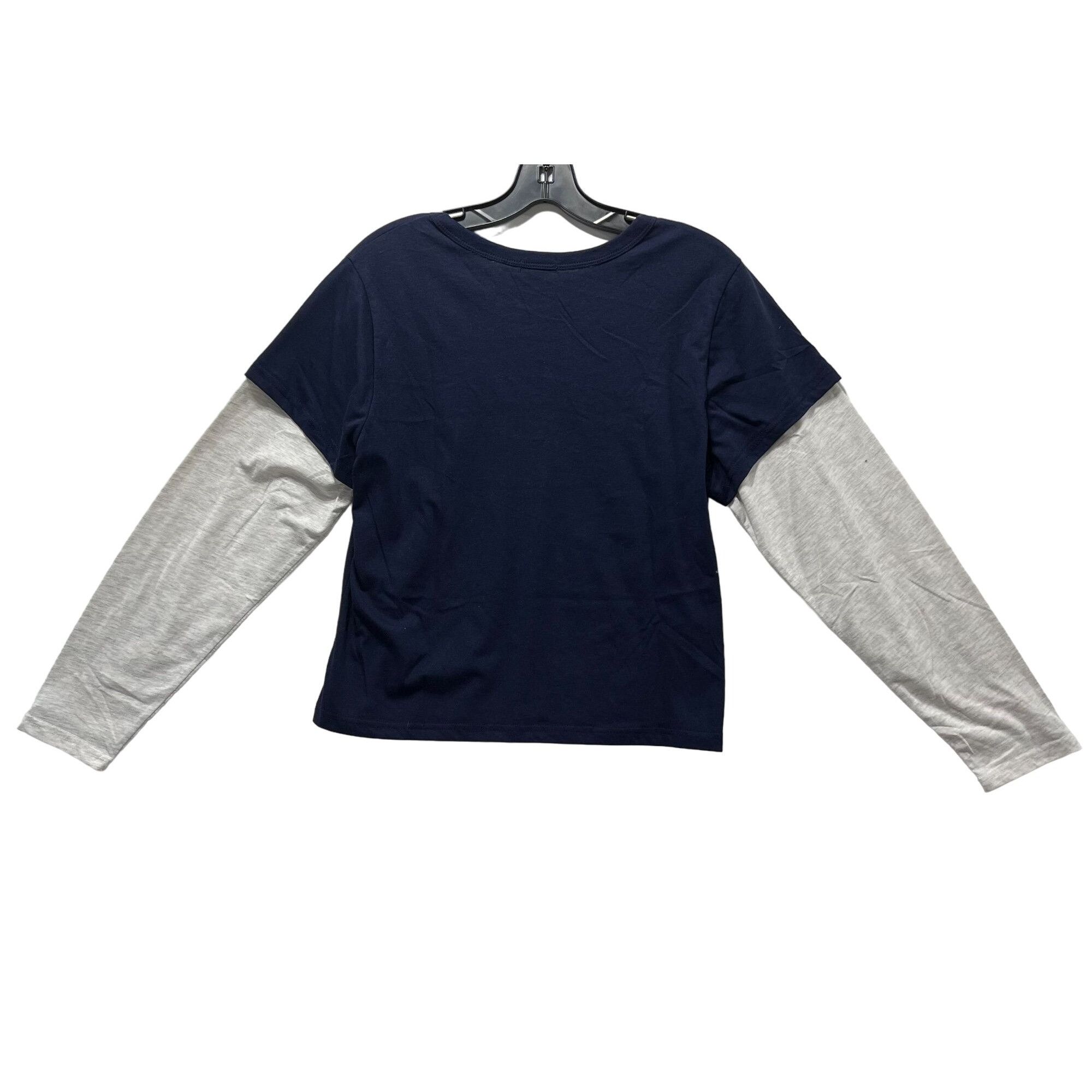 Other Rue + - Women's Long Sleeve T-Shirt - Graphic Tee - Blue/Gra Size XXL / US 16-18 / IT 52-54 - 2 Thumbnail