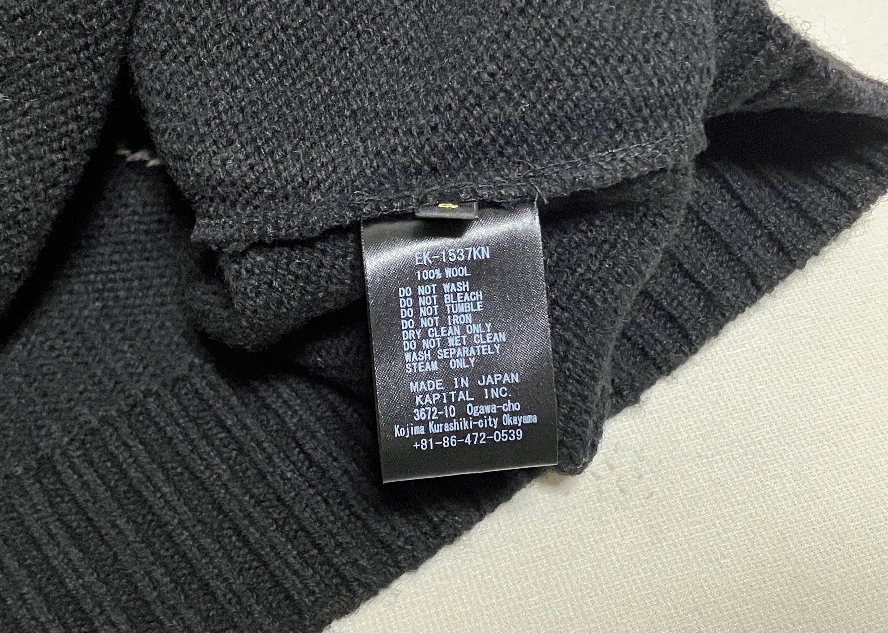 Kapital KAPITAL 5G wool bone crew sweater Skeleton black new S Size US S / EU 44-46 / 1 - 6 Thumbnail