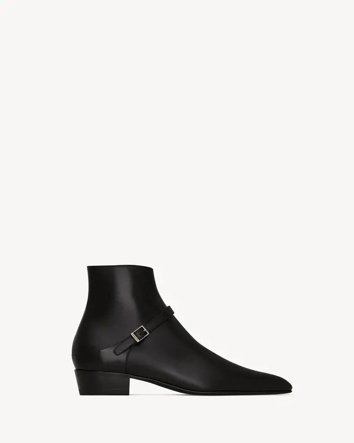 Saint Laurent Paris o1s1wg110126 820598 Augustin Boots in Smooth Leather Black Size US 10.5 / EU 43-44 - 1 Thumbnail