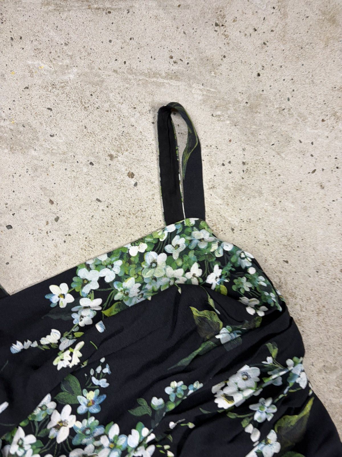 Dolce & Gabbana Dolce & Gabbana Floral Ruched Sleeveless Midi Dress Size S / US 4 / IT 40 - 7 Thumbnail
