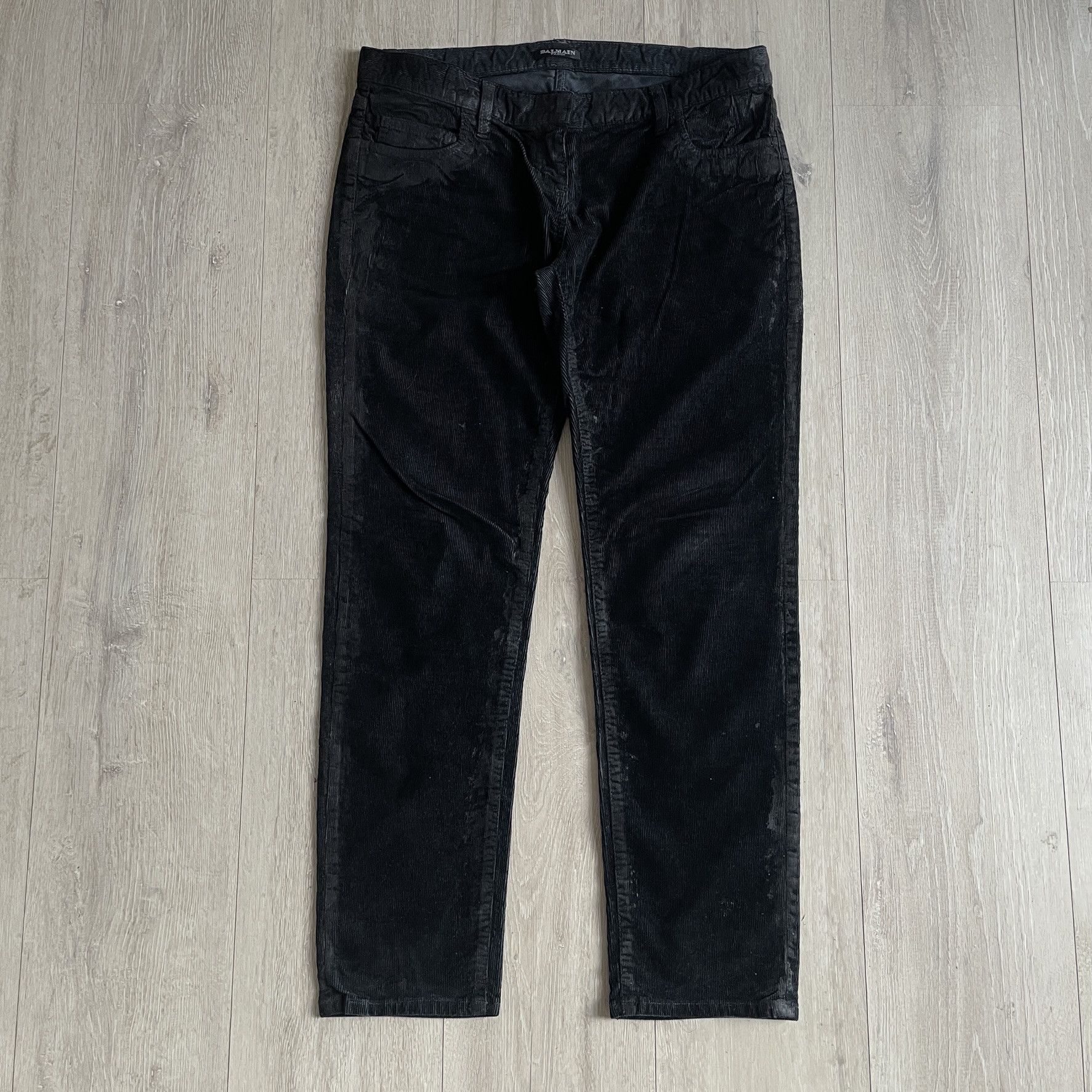 Balmain SS11 waxed corduroy pants