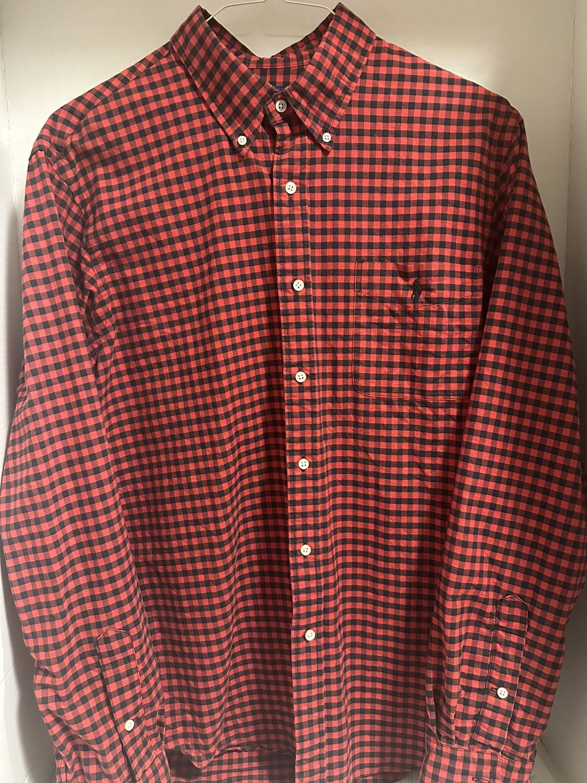 Polo Ralph Lauren Polo Ralph Lauren Red Black Gingham Button Down (XL) Size US XL / EU 56 / 4 - 1 Thumbnail
