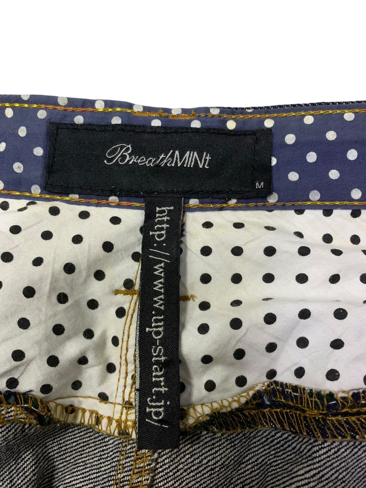 Japanese Brand Brithmint Japan Double Waist Neon Zipper Curved Leg Jeans Size US 30 / EU 46 - 15 Thumbnail