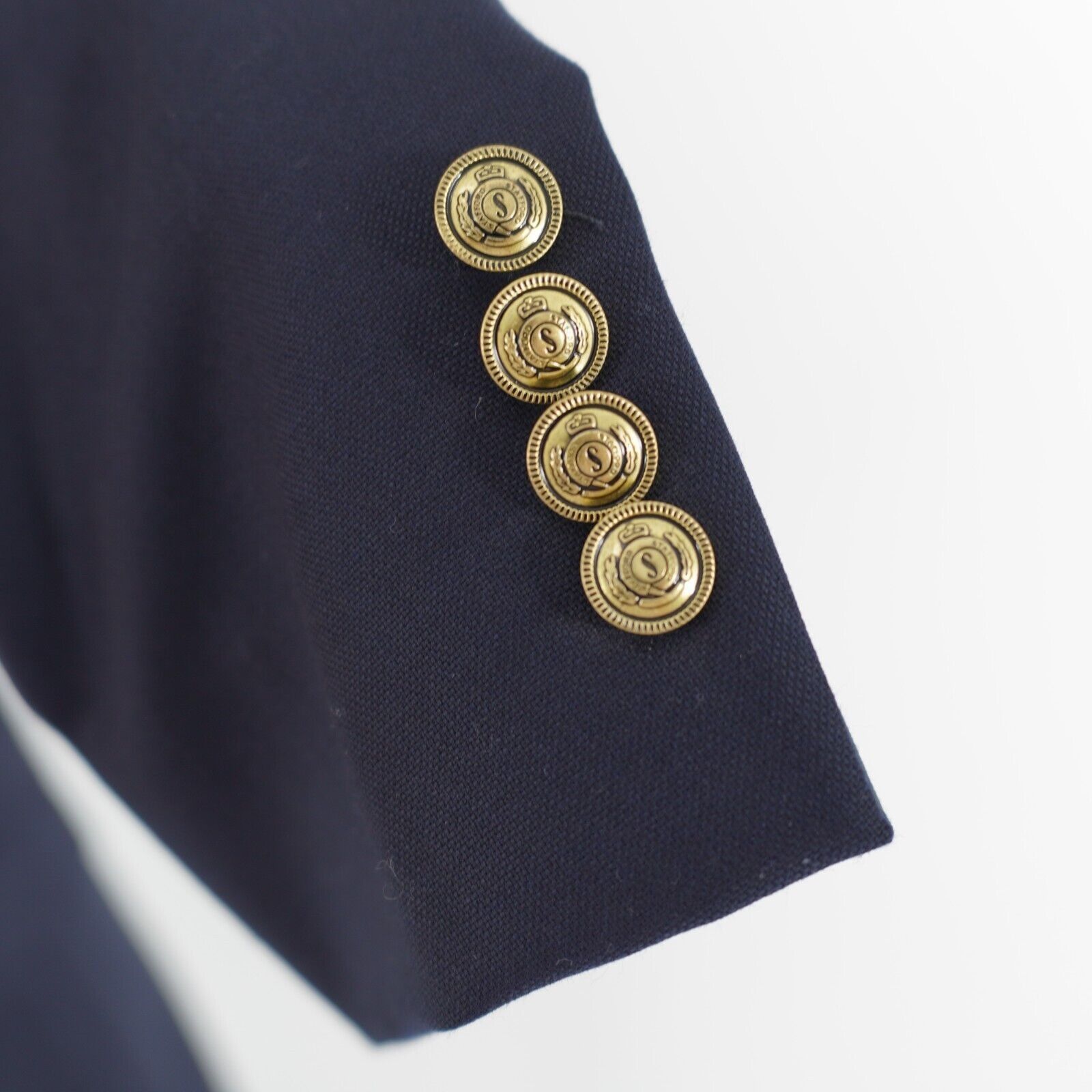 Stafford Stafford Blue Wool 2 Gold Button Blazer 36S Tagged 38R See D Size 36S - 3 Thumbnail