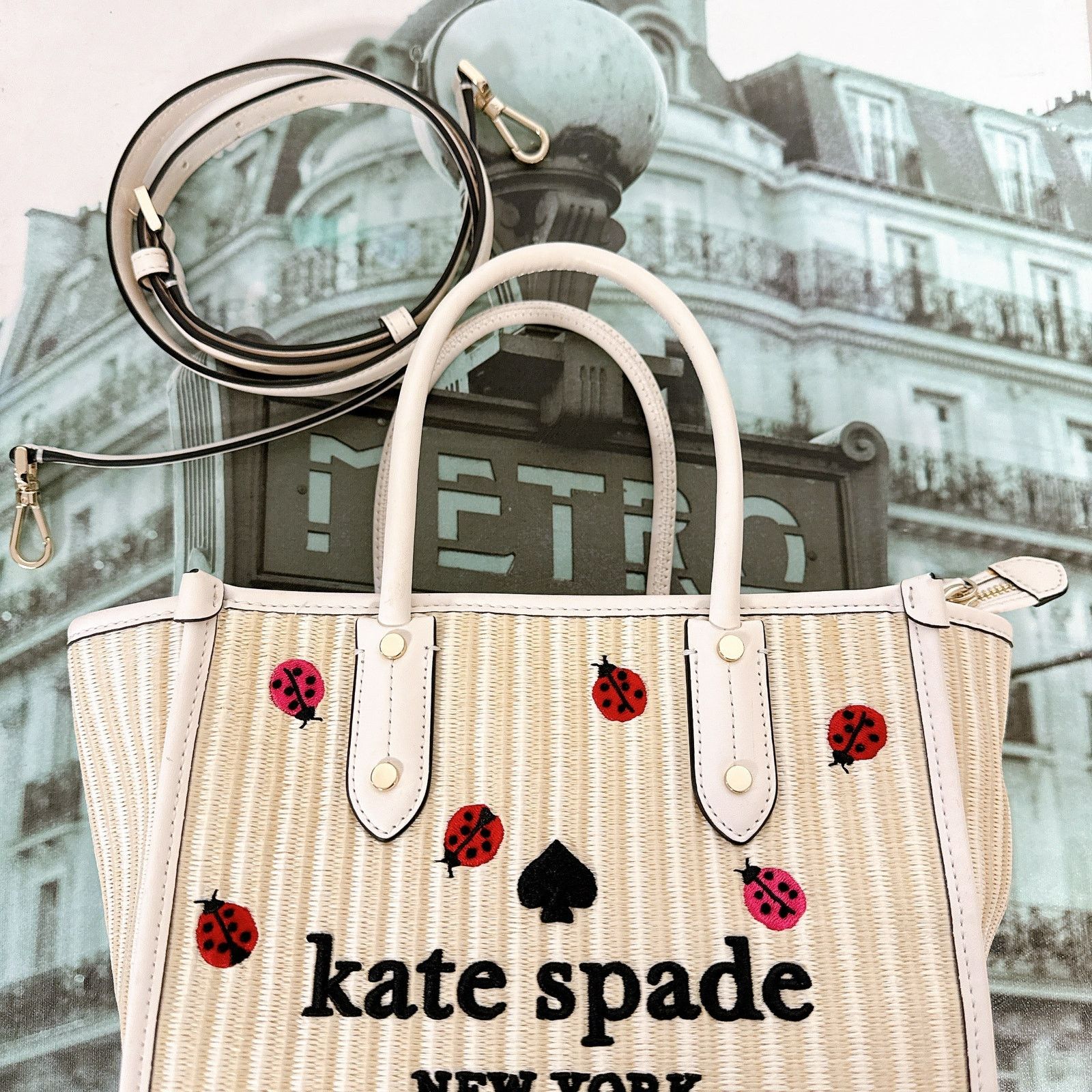Kate Spade Kate Spade KA637 Ella Dottie ladybug small tote Size ONE SIZE - 5 Thumbnail