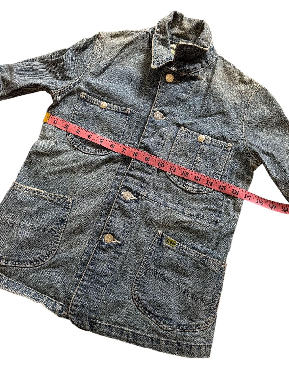 Lee VINTAGE LEE WASHED BLUE DISTRESSED DENIM JACKET Size S / US 4 / IT 40 - 15 Thumbnail