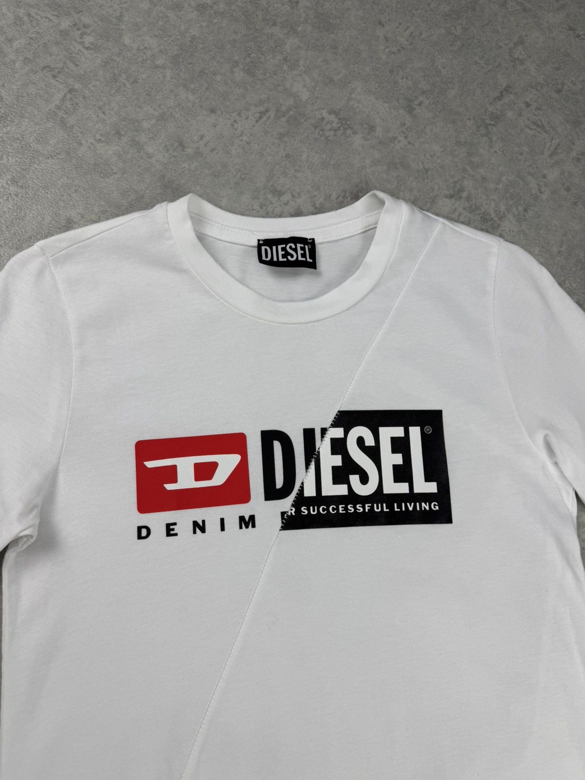 Diesel Diesel Women White Logo T-Shirt XXS Slim Fit Casual Tee Size XXS / US 00 / IT 34 - 3 Thumbnail