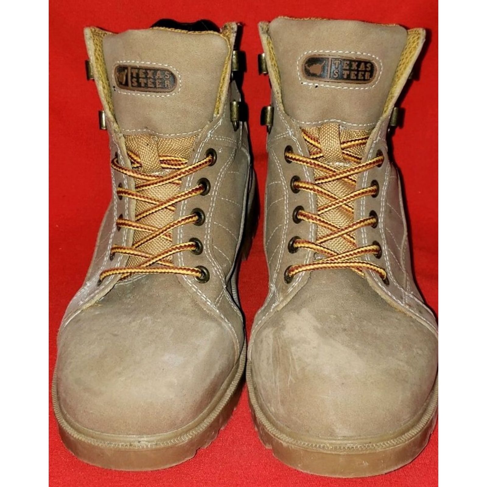 Vintage Texas Steer Work & Safety Ankle High Mens Boot Size 6.5M - Brown - Speed Laces - Excellent Condition Size US 7 / EU 40 - 3 Thumbnail