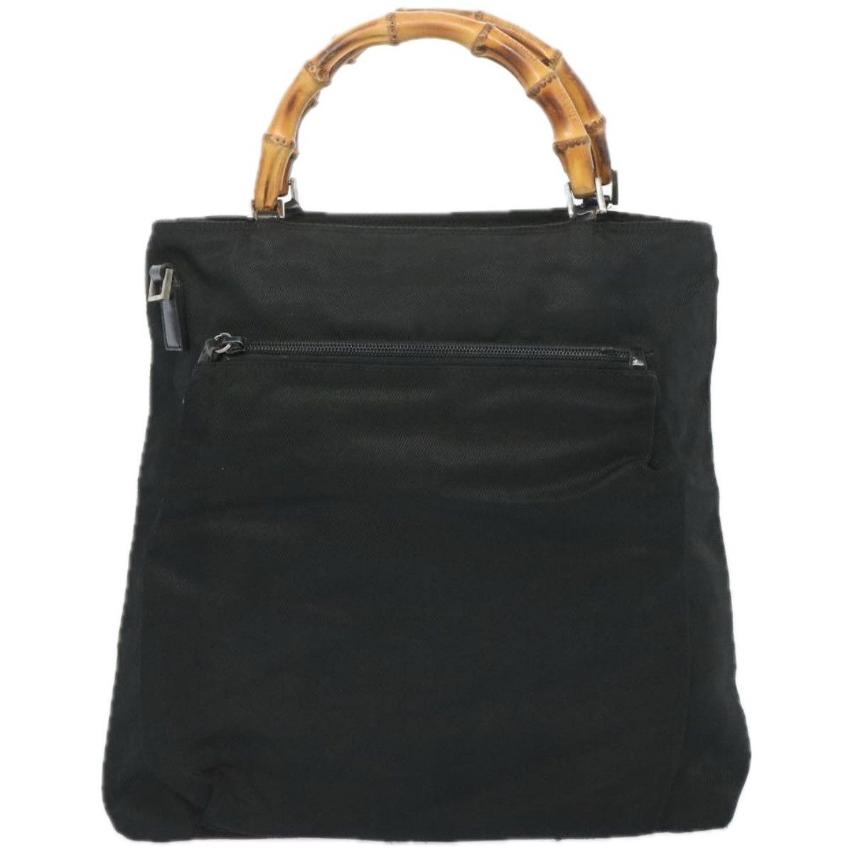 Gucci Bamboo Black Synthetic Handbag (Pre-Owned) Size ONE SIZE - 1 Thumbnail