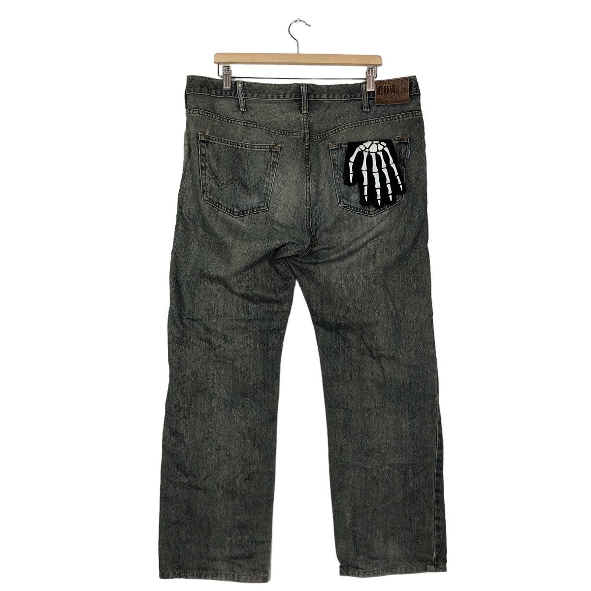 Japanese Brand 🔥90’s Vintage Edwin Distressed Denim Jeans Blue Tag Japan Size US 40 / EU 56 - 7 Thumbnail