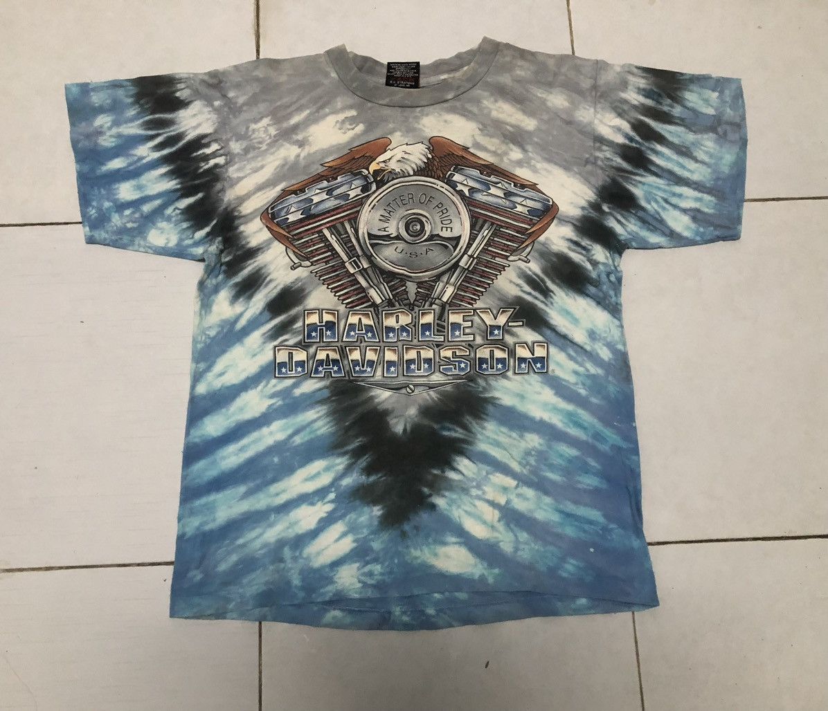 Vintage Vintage 96 harley davidson acid wash Size US M / EU 48-50 / 2 - 1 Thumbnail