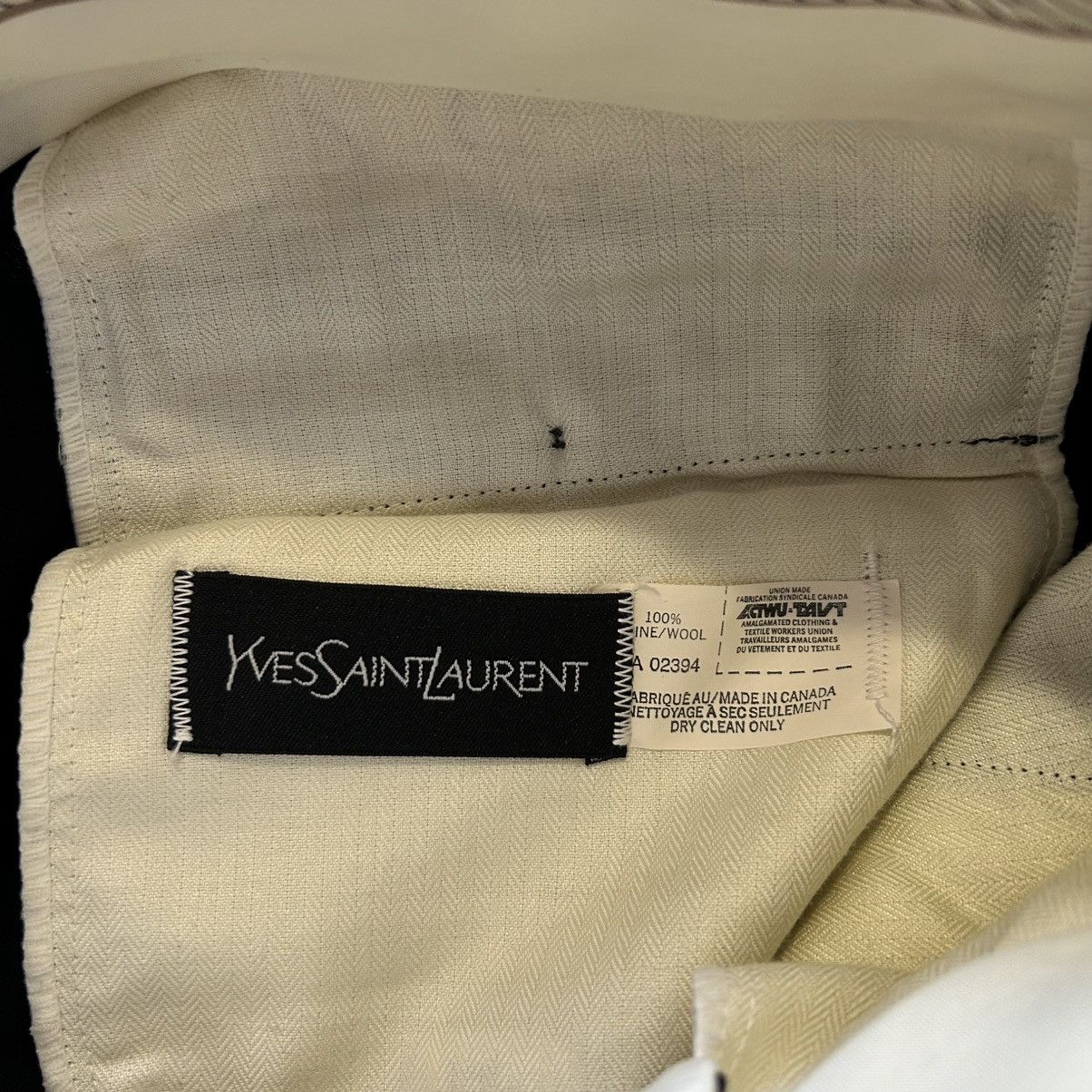 Yves Saint Laurent Vintage Yves Saint Laurent Dark Navy Dress Pants Size 35" - 4 Thumbnail