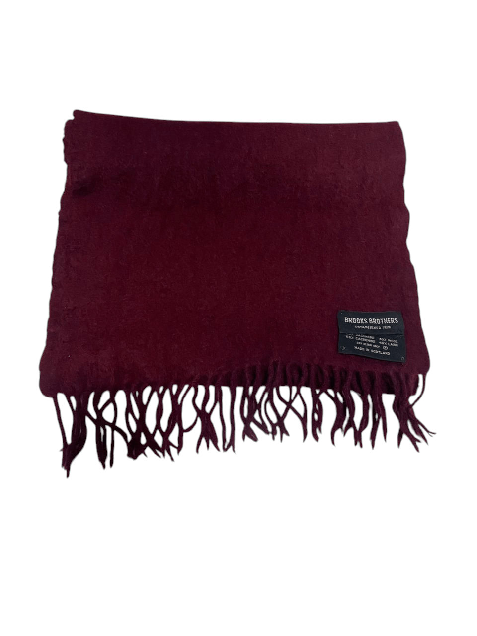 Brooks Brothers Brooks Brothers Maroon Scarf Cashmere Wool – Scotland Size ONE SIZE - 3 Thumbnail