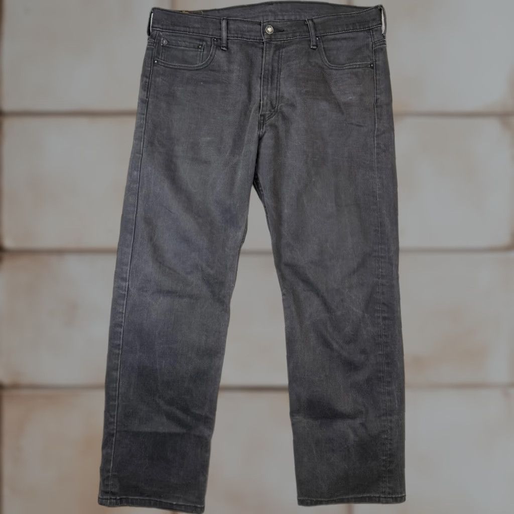 Levi's VINTAGE Levis 569 Jeans 36x32 Black Ankle Length Relaxed Straight Mens Hole Size US 36 / EU 52 - 1 Thumbnail