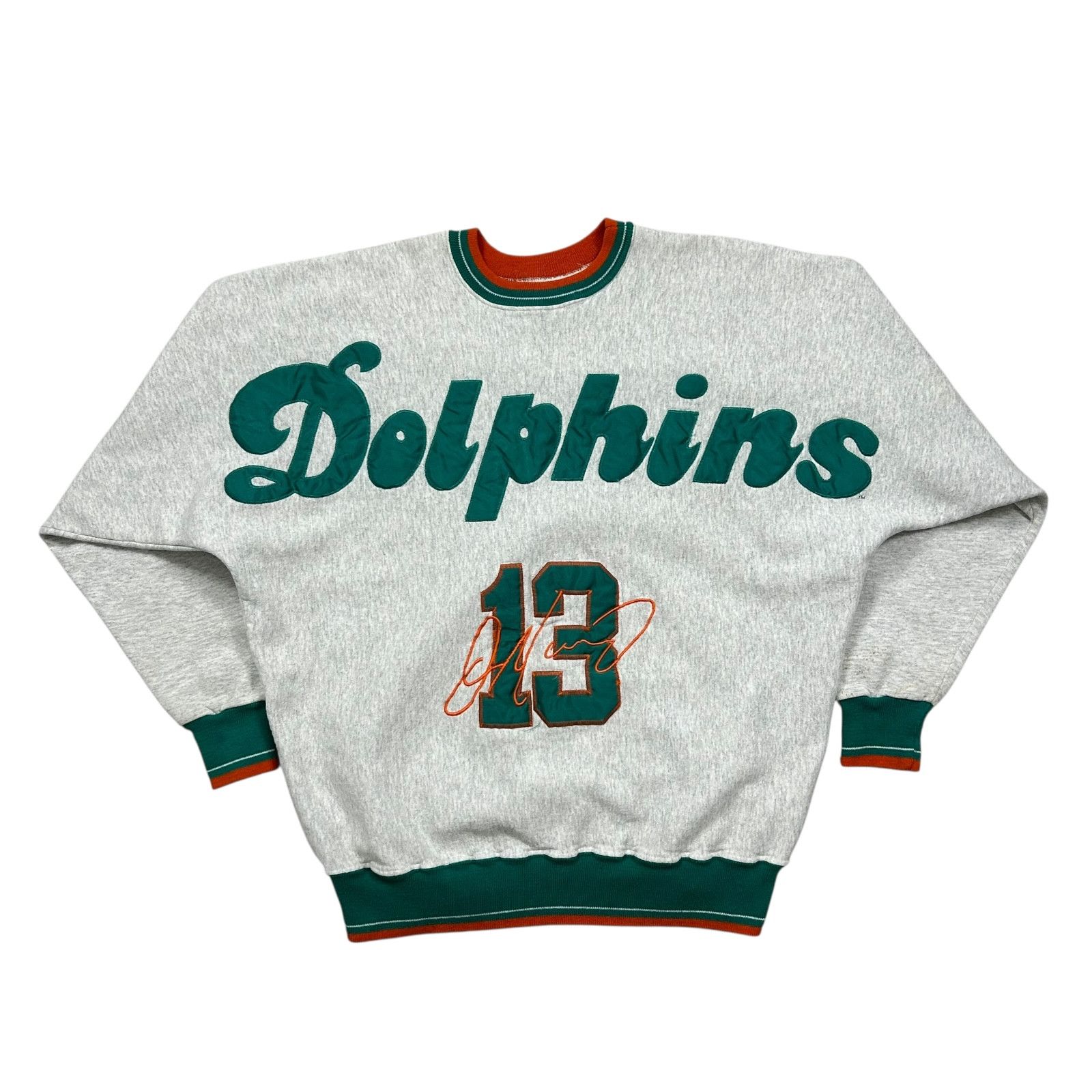 NFL VTG 90s MIAMI DOLPHINS MARINO LEGENDS SPELL OUT SWEATSHIRT Size US XL / EU 56 / 4 - 1 Thumbnail