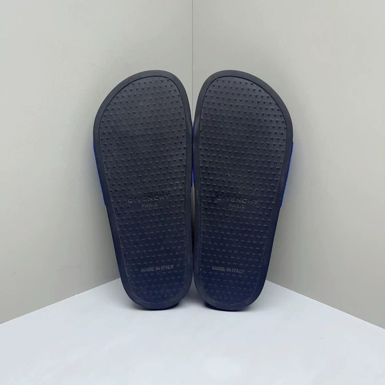 Givenchy Givenchy Letter logo round velvet slippers women's blue-bl Size US 5.5 / IT 35.5 - 5 Thumbnail