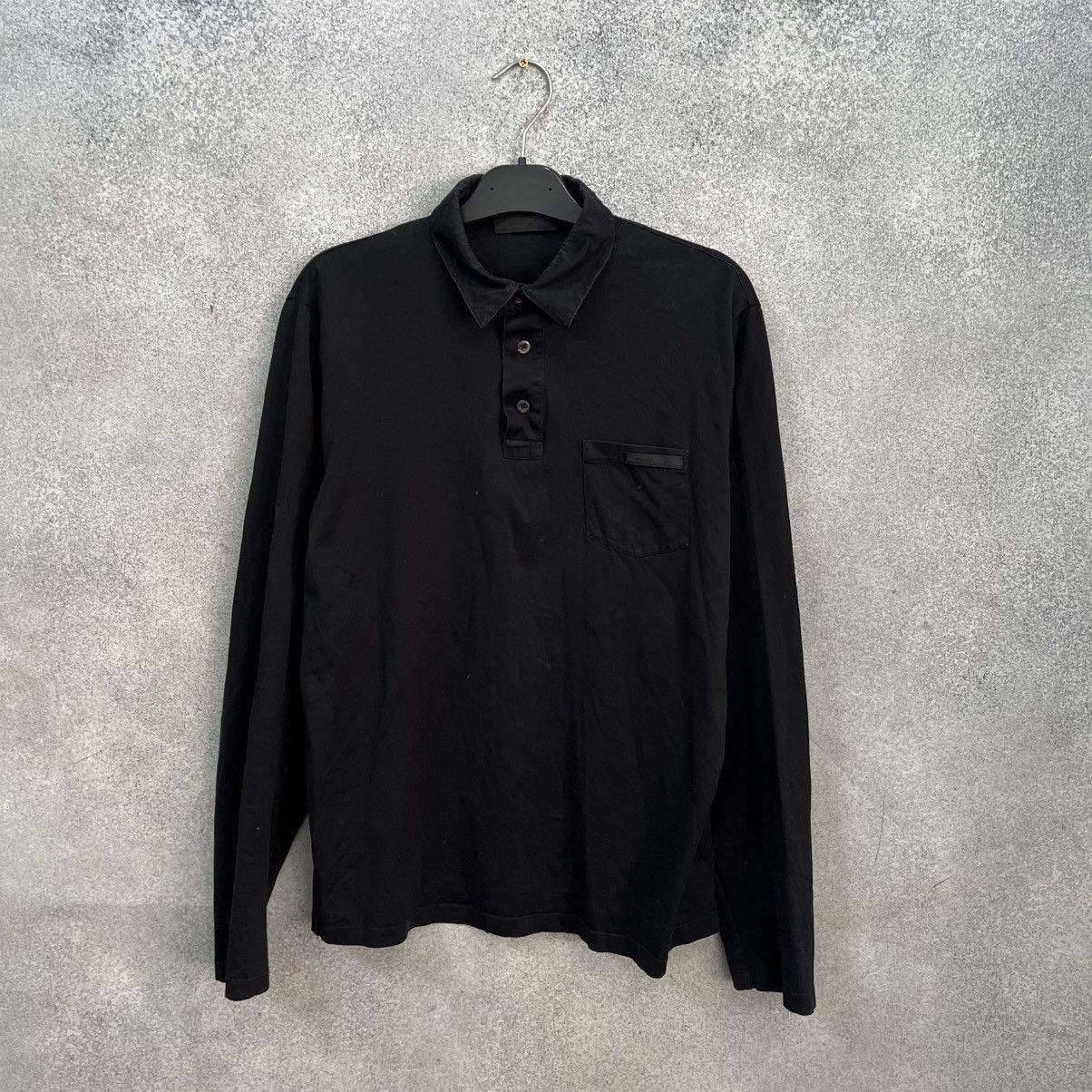 Prada Prada polo long sleeve Black Size US S / EU 44-46 / 1 - 1 Thumbnail