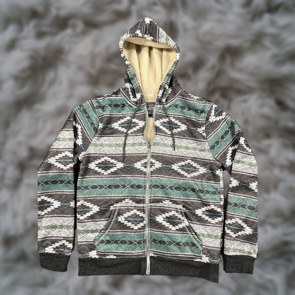 Vintage Brooklyn Clothing MFG Aztec Print Full Zip Hooded Jacket Men’s Medium Size US M / EU 48-50 / 2 - 1 Thumbnail
