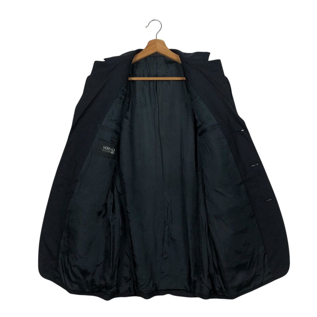 Versace 🔥VINTAGE VERSACE CLASSIC V2 DOUBLE BREAST COATS JACKET Size US M / EU 48-50 / 2 - 15 Thumbnail