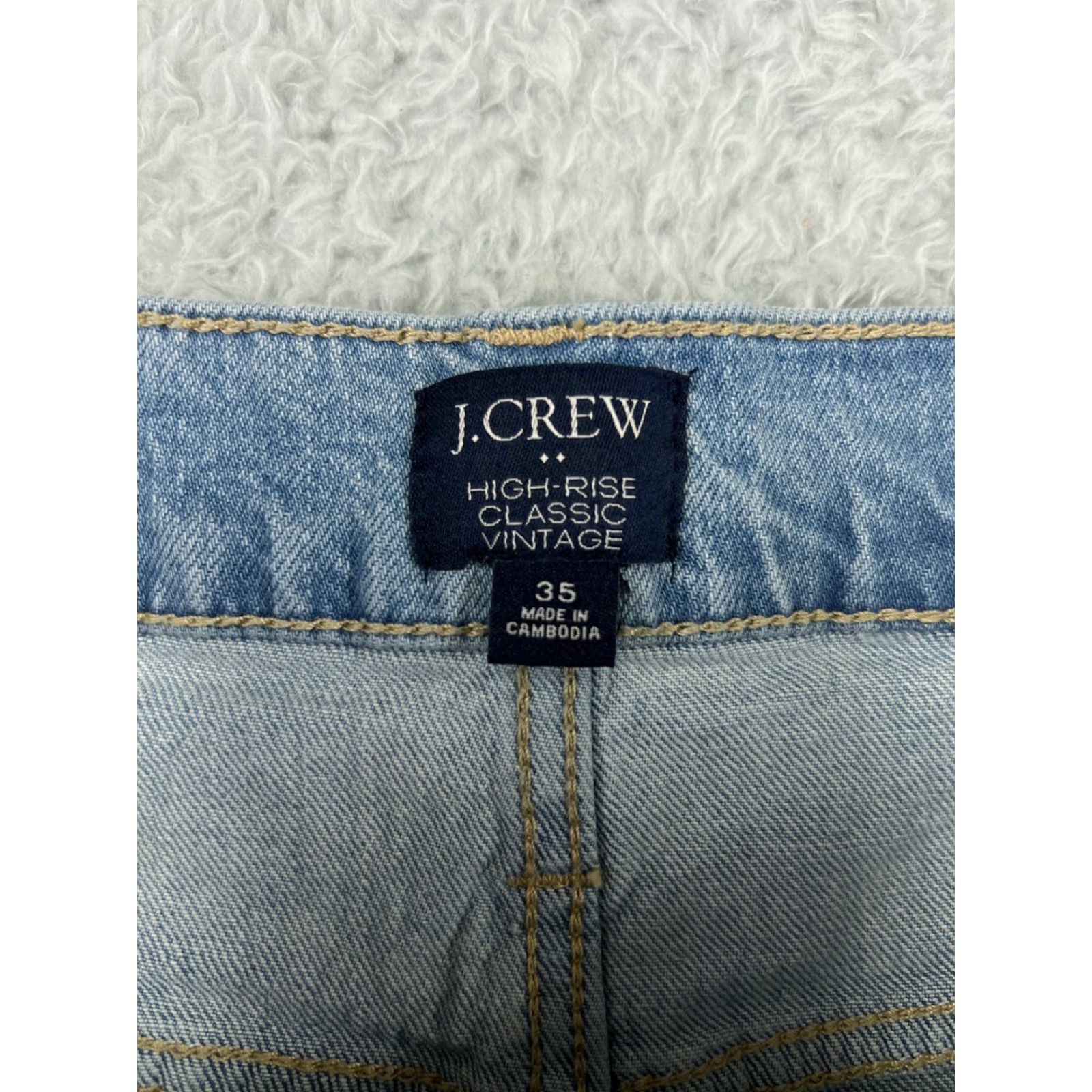 J.Crew J.Crew Women's Blue Denim Jeans - 35 High Rise Straight Fit Cotton Vintage-Inspired 26In Inseam Size 24" / US 00 / IT 34 - 3 Thumbnail