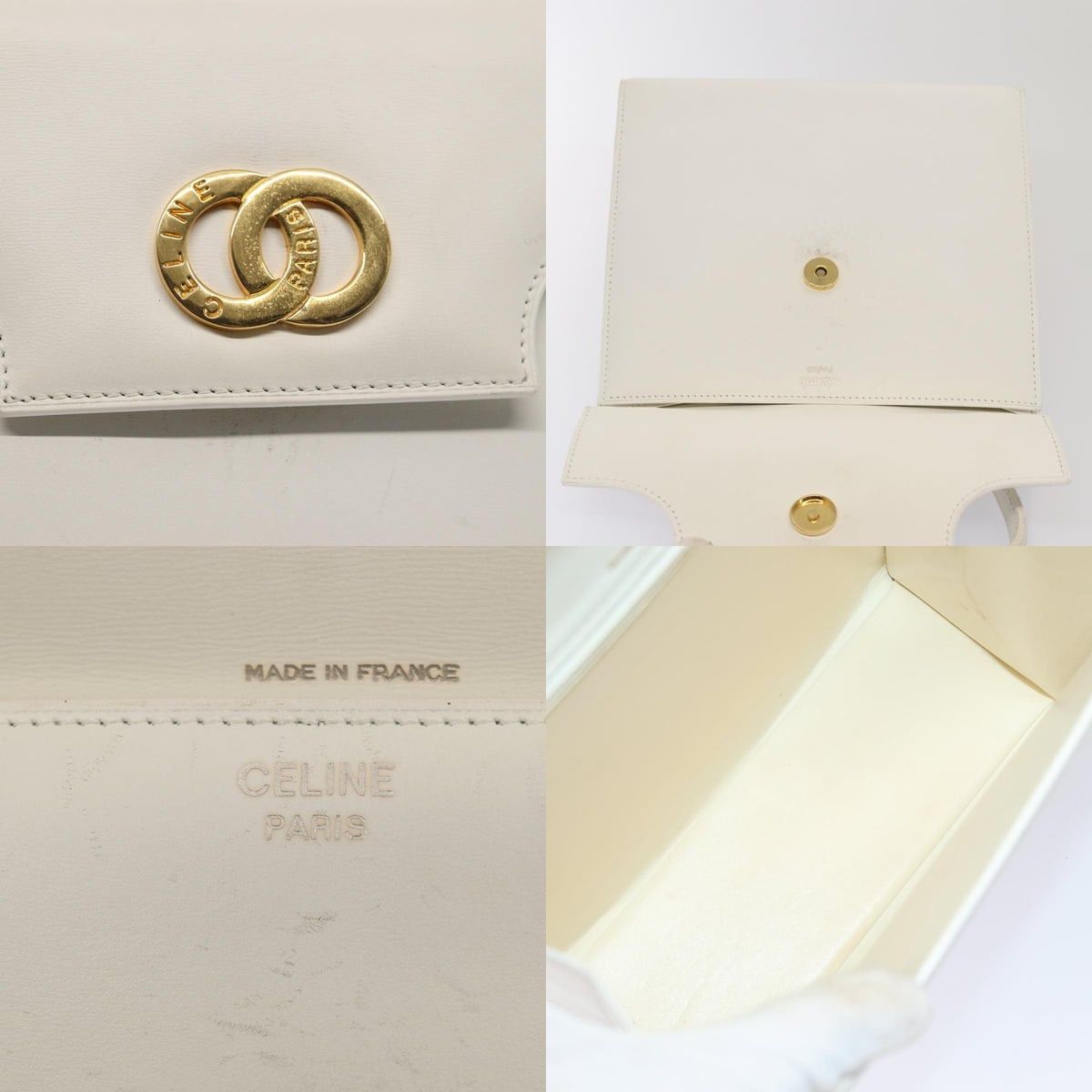 Celine CELINE Shoulder Bag Leather White Size ONE SIZE - 11 Thumbnail