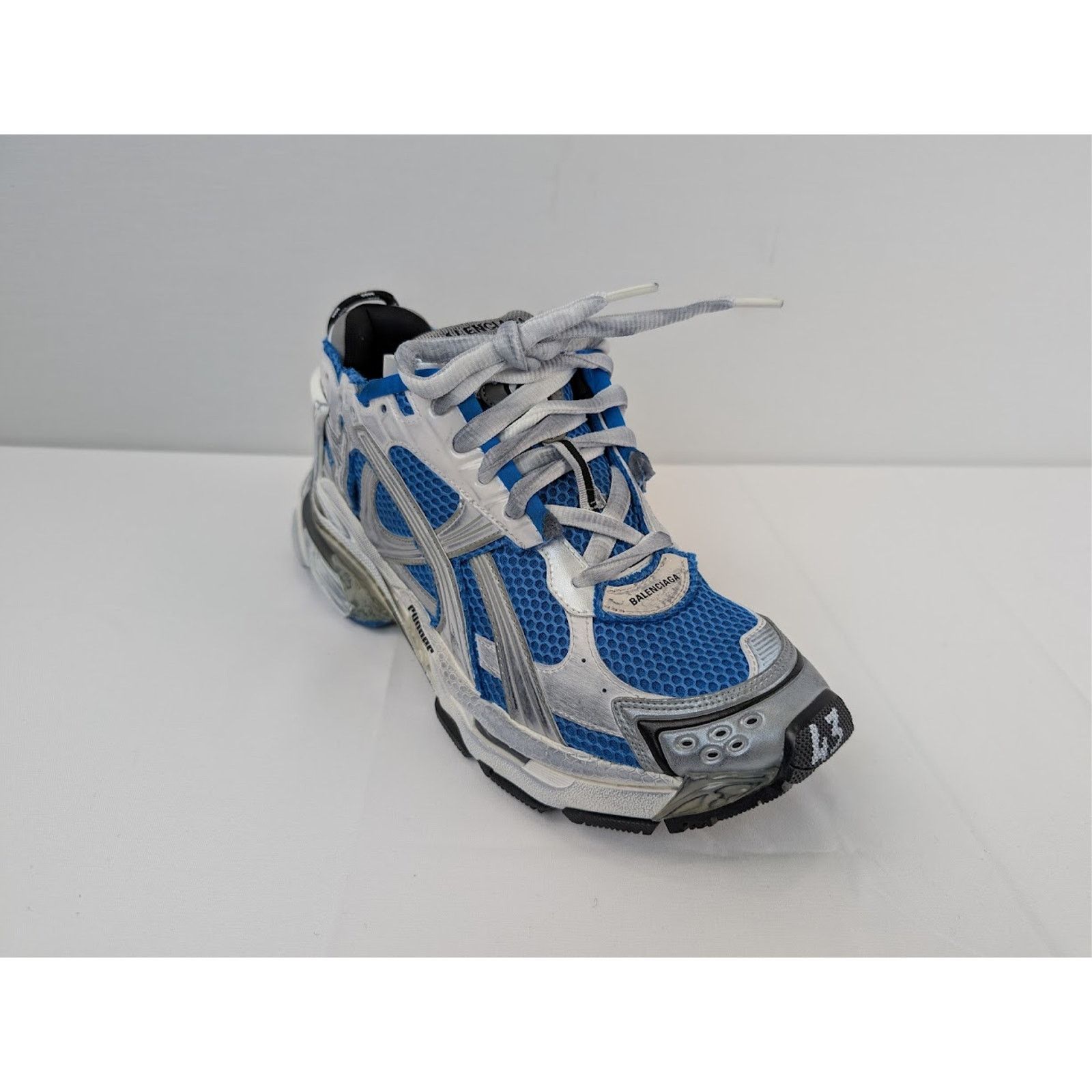 Balenciaga o1rshd1 Q:3 / Mesh Rubber Runner in Navy/White/Black/Grey Size US 8 / EU 41 - 3 Thumbnail