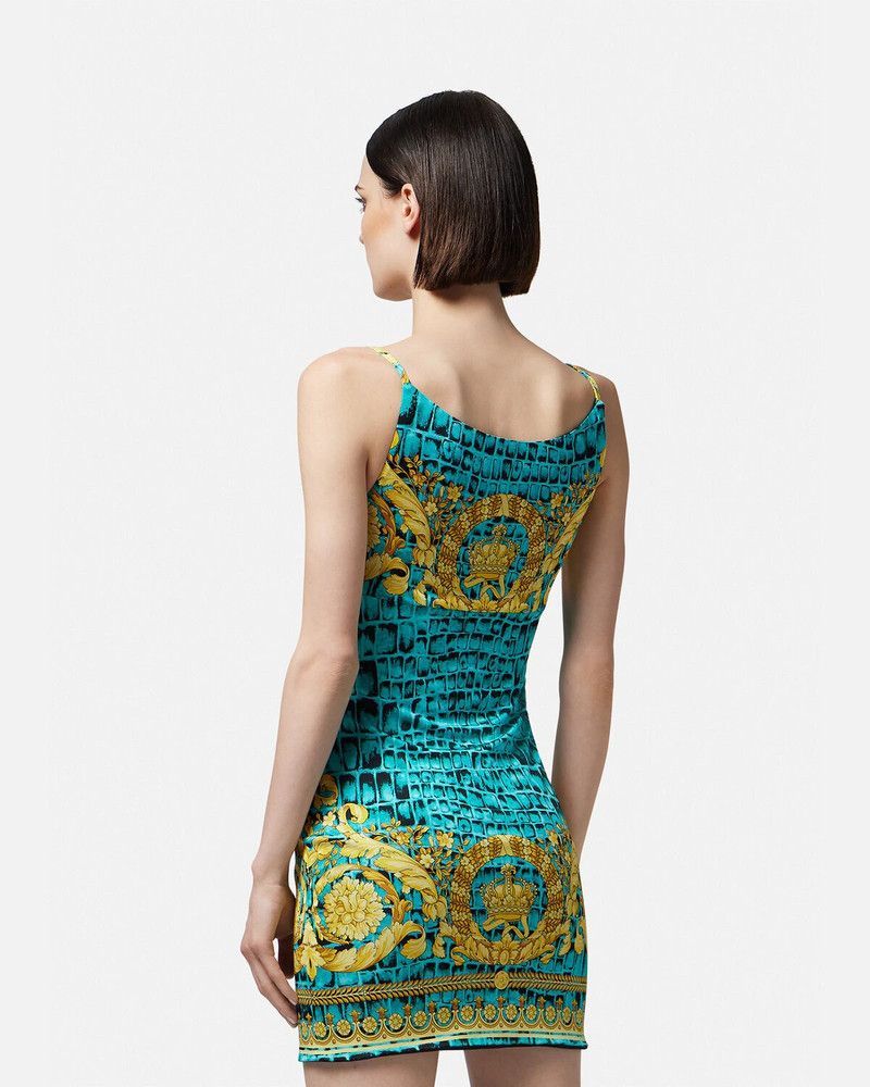 Versace o1y0226 Mini Dress in Multicolor Size XS / US 0-2 / IT 36-38 - 4 Thumbnail