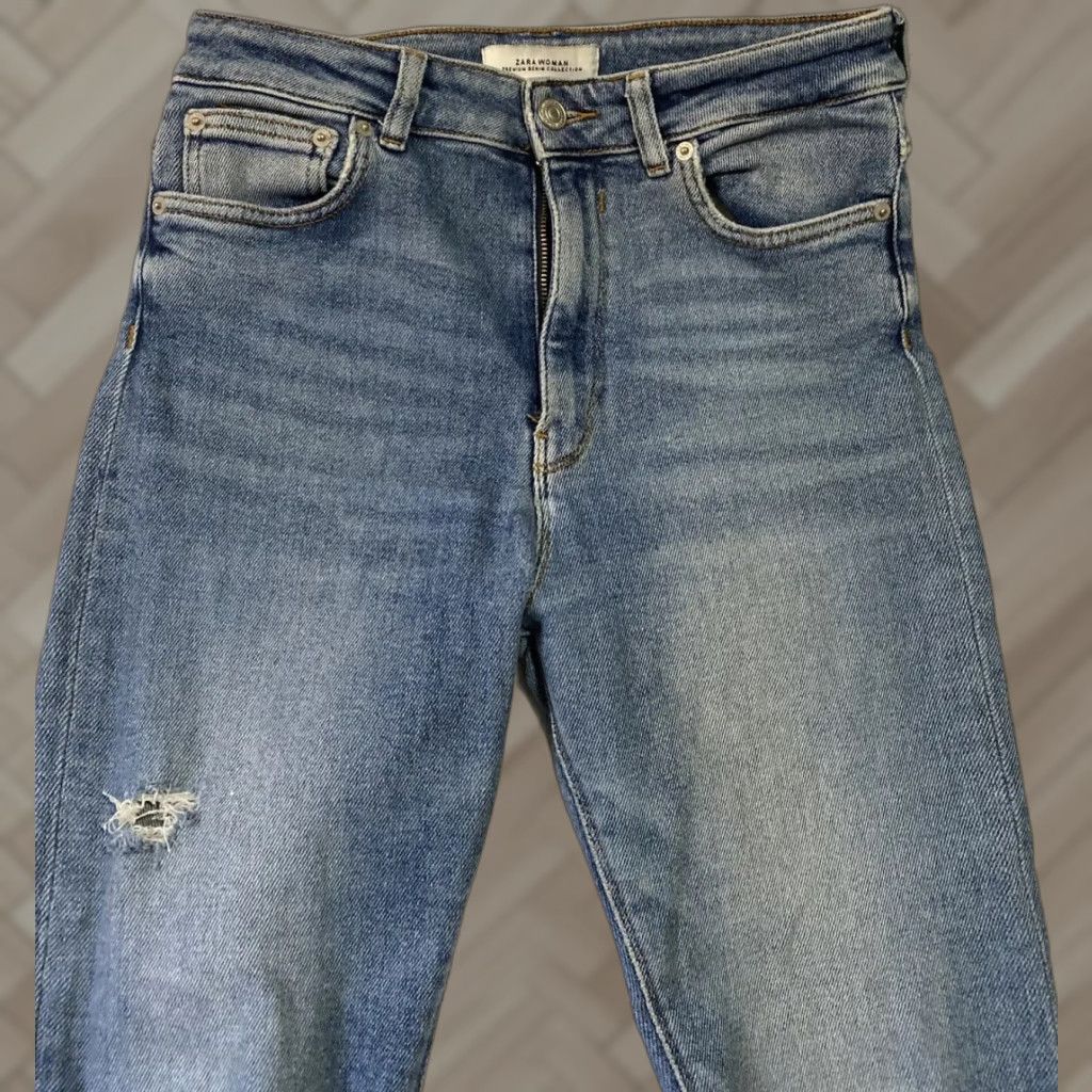 Zara Zara Jeans Women's Size 6 Skinny Stretch Denim Blue 5-Pocket Design Slim Mid Rise Casual Spring Summer Fall Winter Cotton Blend Size 28" / US 6 / IT 42 - 1 Thumbnail