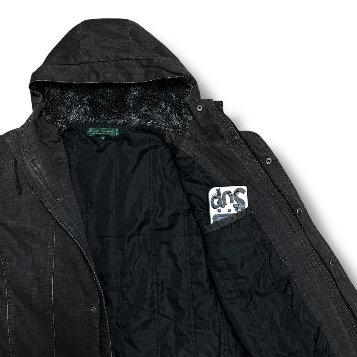 If Six Was Nine 🇯🇵 CREATE BAREFOOT SHERPA FUR HOODIE DENIM PARKA JACKET Size US XL / EU 56 / 4 - 16 Thumbnail