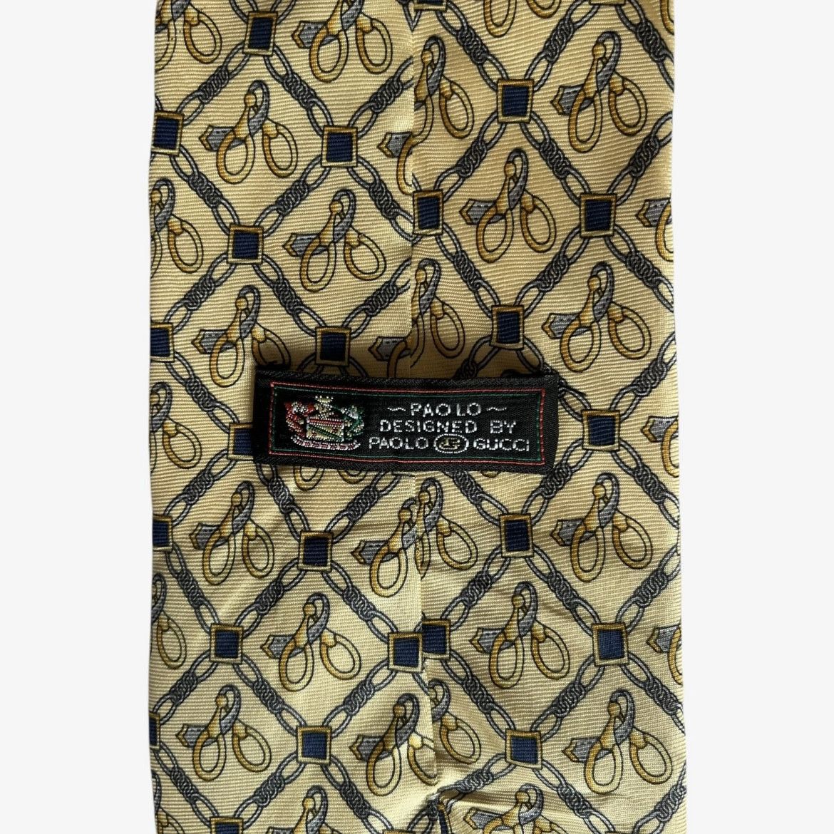 Paolo Gucci Vintage Paolo Gucci Equestrian Horsebit Geometric Silk Tie Size ONE SIZE - 2 Thumbnail
