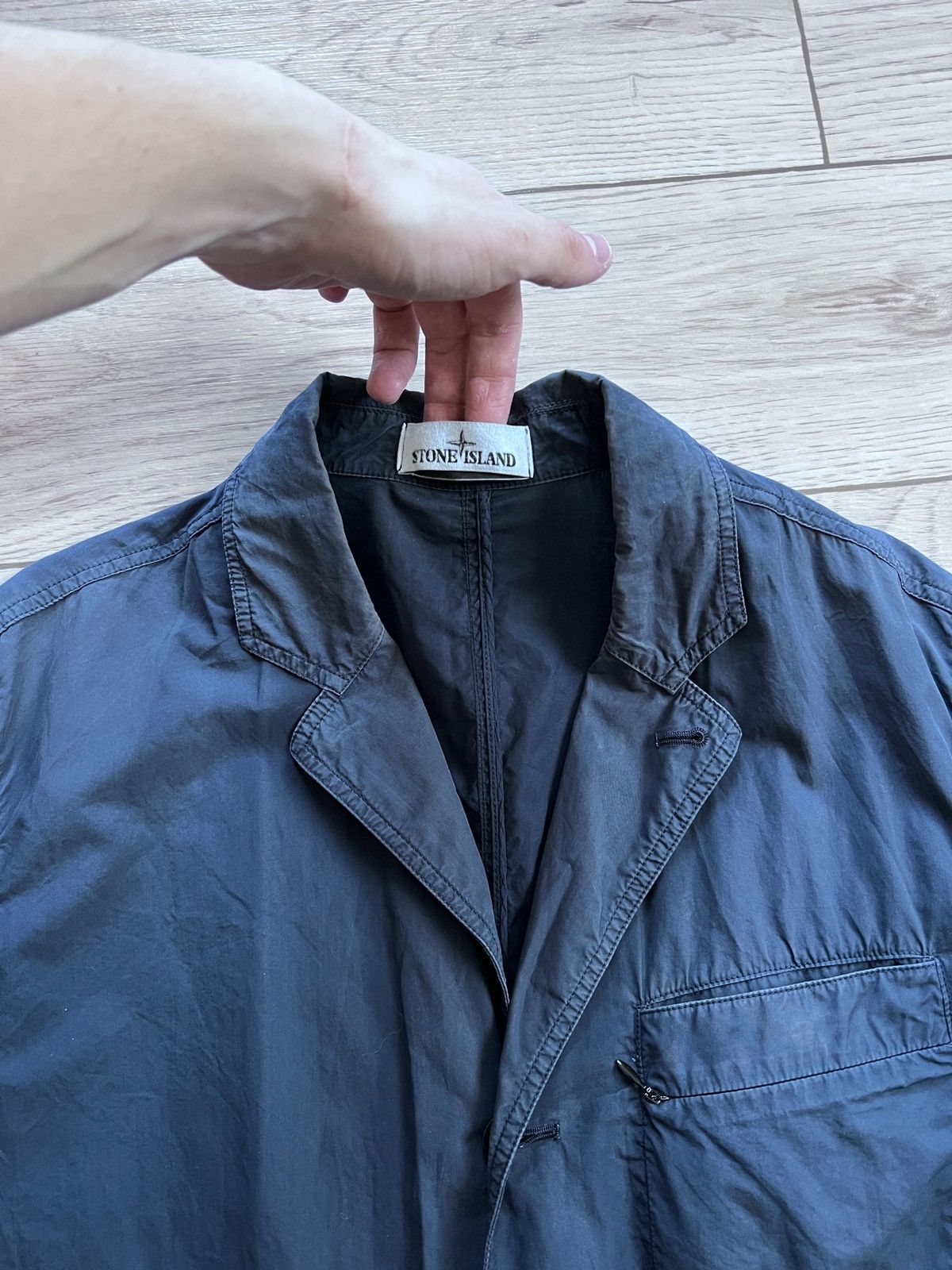 Stone Island × Vintage Stone island tella paracadute blazer jacket Size US L / EU 52-54 / 3 - 5 Thumbnail