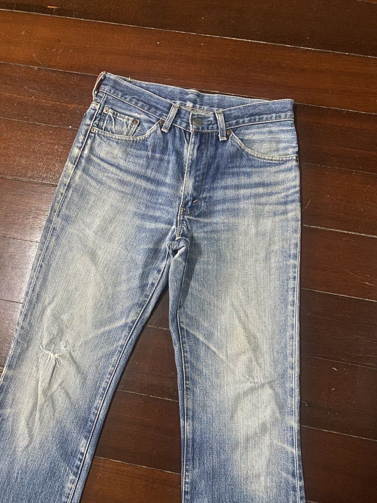 Levi's Vintage Levis Redloop 517 Bootcut distressed mud wash flare Size US 31 - 5 Thumbnail