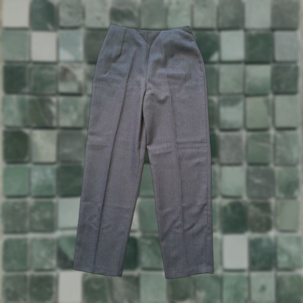 Vintage Grays Dress Pants Womens Gray Size 9/10 Polyester Lined Solid Business Casual Workwear Size 30" / US 8 / IT 44 - 1 Thumbnail