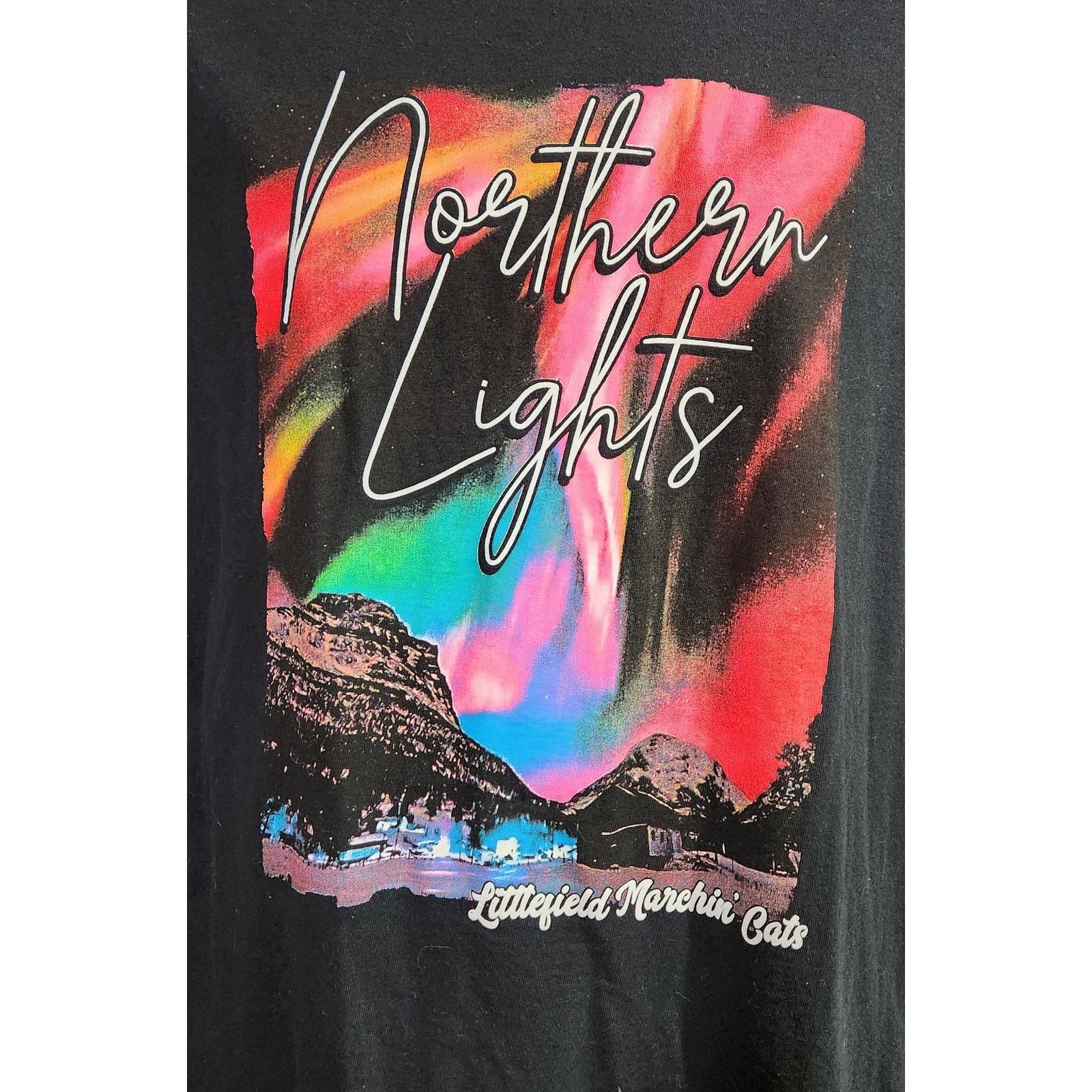 Gildan Gildan Black Northern Lights Littlefield Texas Band Shirt XL Size US XL / EU 56 / 4 - 2 Thumbnail