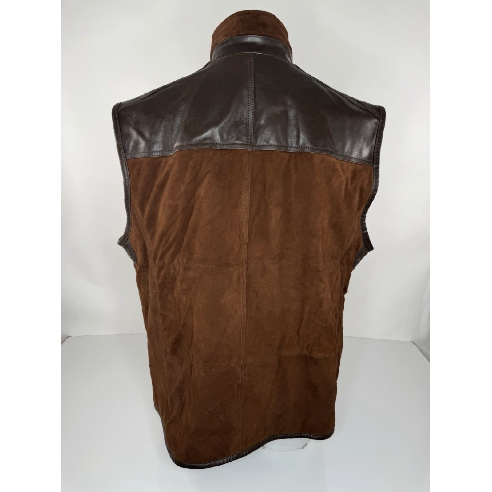 Cremieux Cremieux New w Zip Tag Leather & Suede Ranch Bomber XL Vest Jacket Brown Men Zip Fully Lined"} Size US XL / EU 56 / 4 - 4 Thumbnail